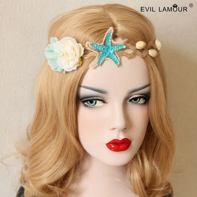 Пляжные отпускные украшения для волос женские повязки на голову гирлянды