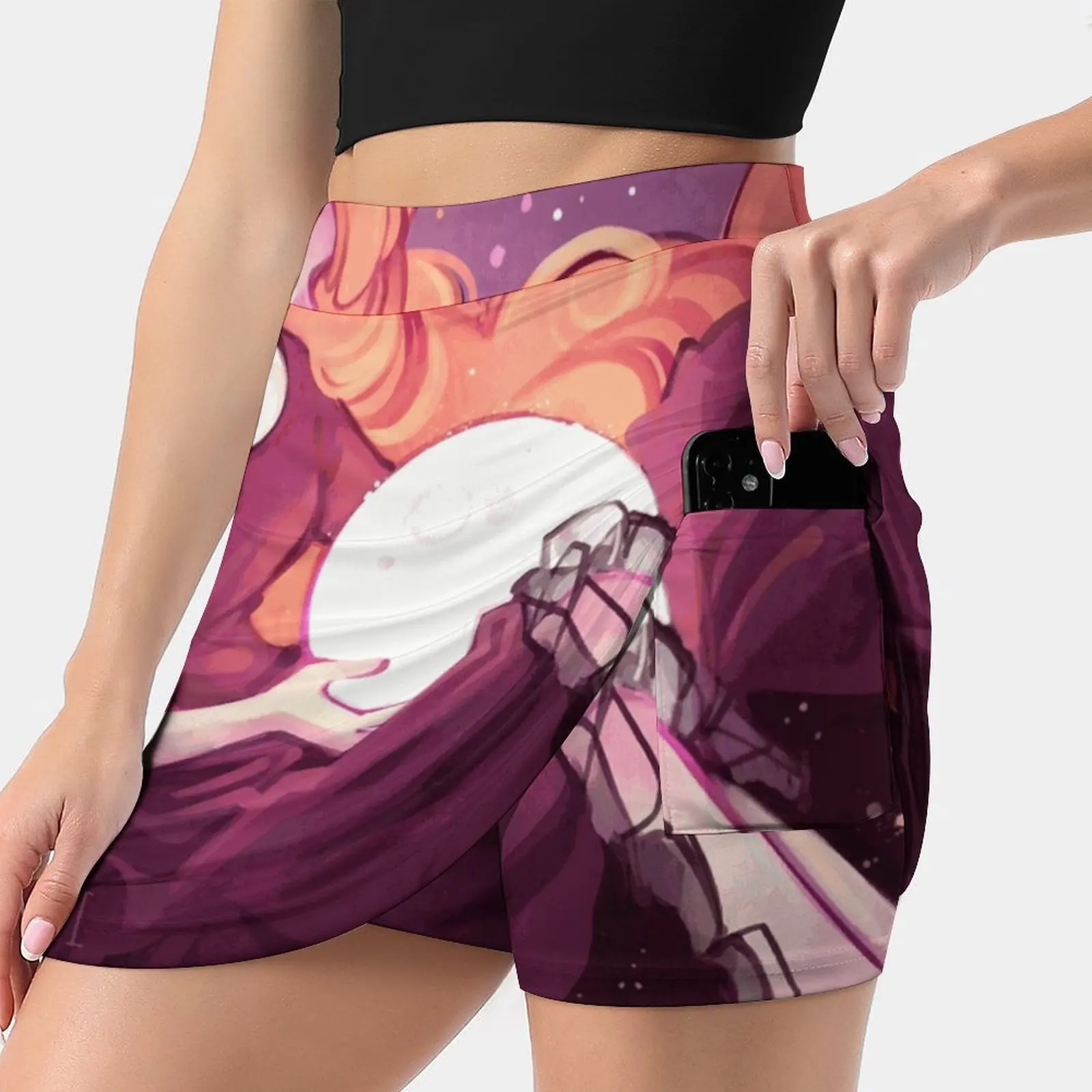 

Юбка-трапеция женская с карманами, трапециевидная, с принтом