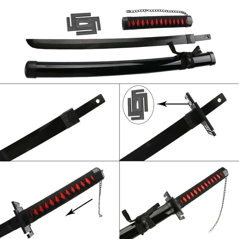 80 см аниме мечи детская молодежная игрушка косплей Katana BLEACH Ichigo Kurosaki Zangetsu меч