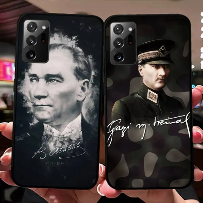 

Turkey Mustafa Kemal Ataturk Phone Case for Samsung Note 5 7 8 9 10 20 pro plus lite ultra A21 12 72