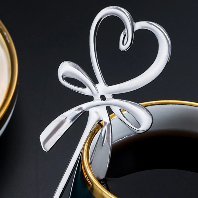 Мини-столовые приборы из нержавеющей стали в форме сердца