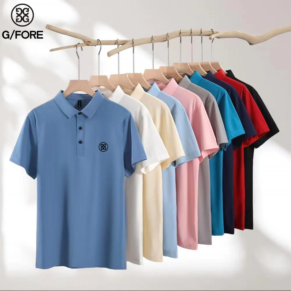 2023 New Summer Embroidery LOGO Golf Polo Shirt Men's Hot High Quality Men's Short Sleeve Breathable Quick Drying Top Business
