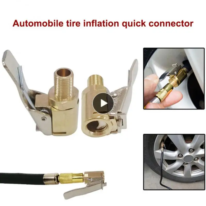 

Copper Inflatable Clip Portable Universal Inflatable Tube Clip Air Nozzle Car Accessories Car Air Pressure Gauge Pump Nozzle