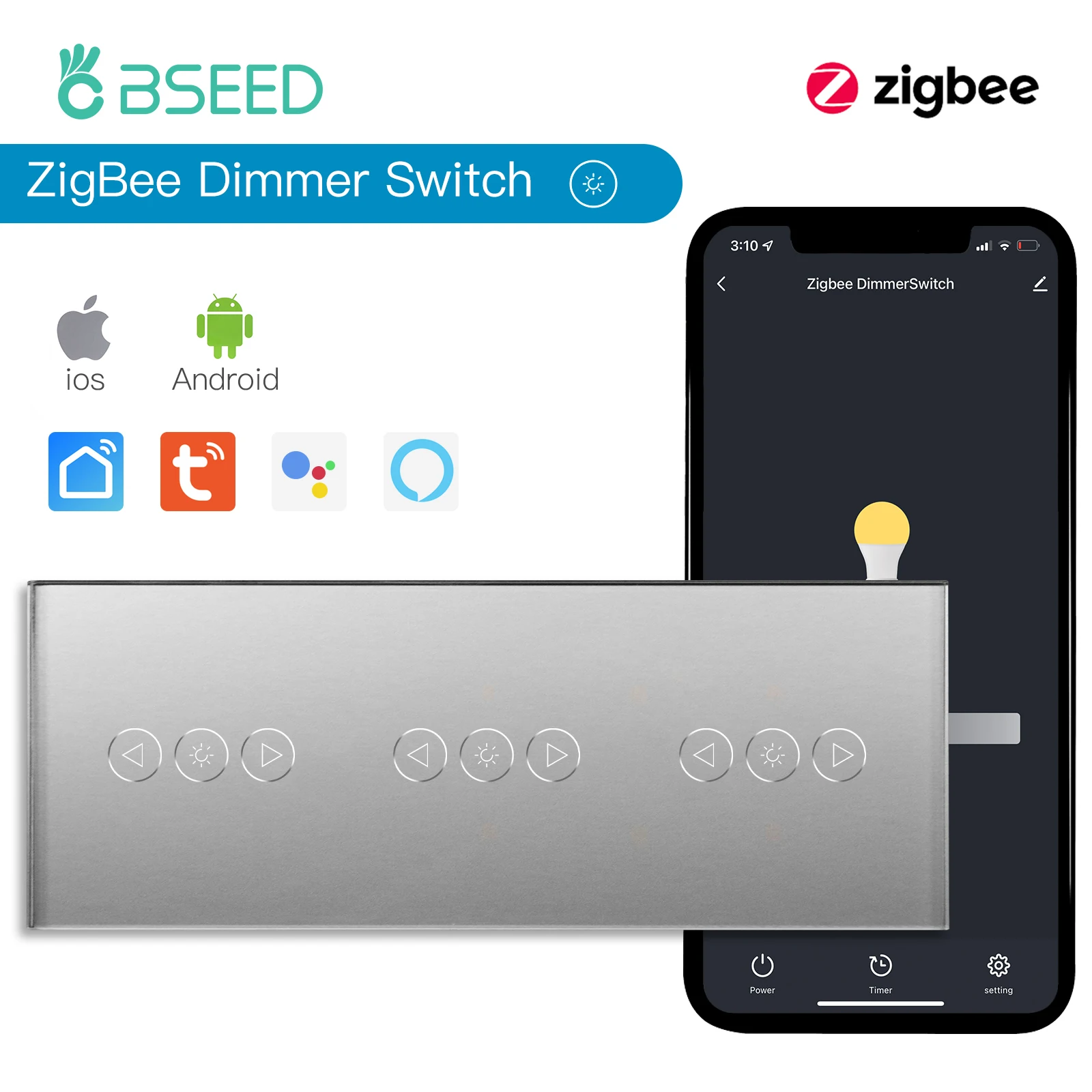 

Умный сенсорный диммер BSEED Zigbee