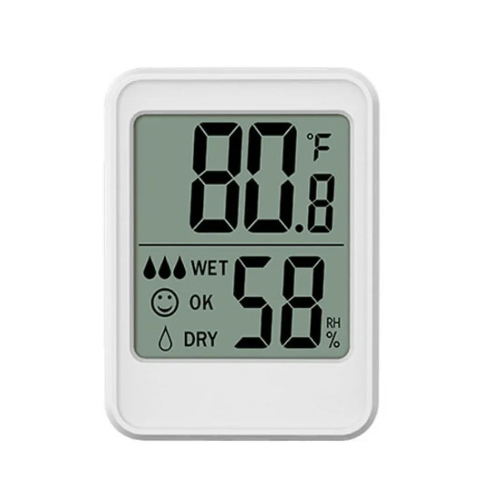 

Электронный цифровой гигрометр, простой белый термометр с монитором влажности и влажности, домашний