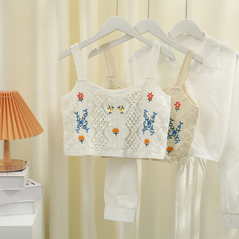 Вязаный крючком Топ женский обтягивающий грудной корсет женские красивые Топы