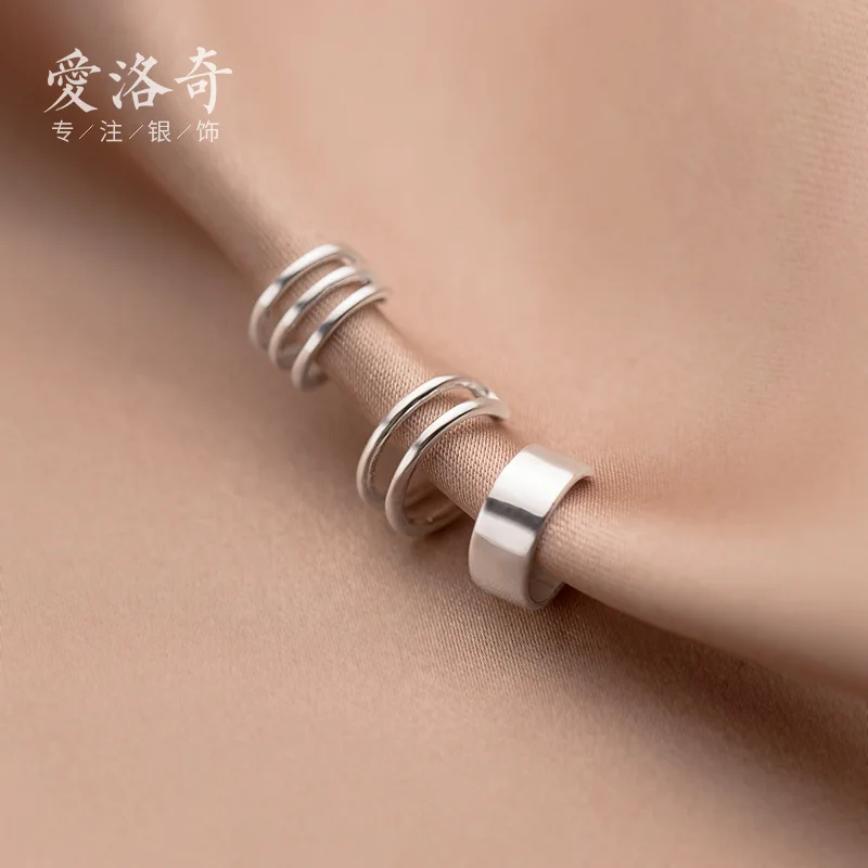 

Simple Japanese Style Non-Pierced Line Ear Clip Female Compact Temperamental Ear Clip Earrings