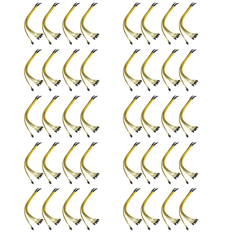 

40Pcs 6Pin Connector Sever Power Supply Cable Pcie Express For P3 S7 S9 S11 Bitmain Miner Machine Support