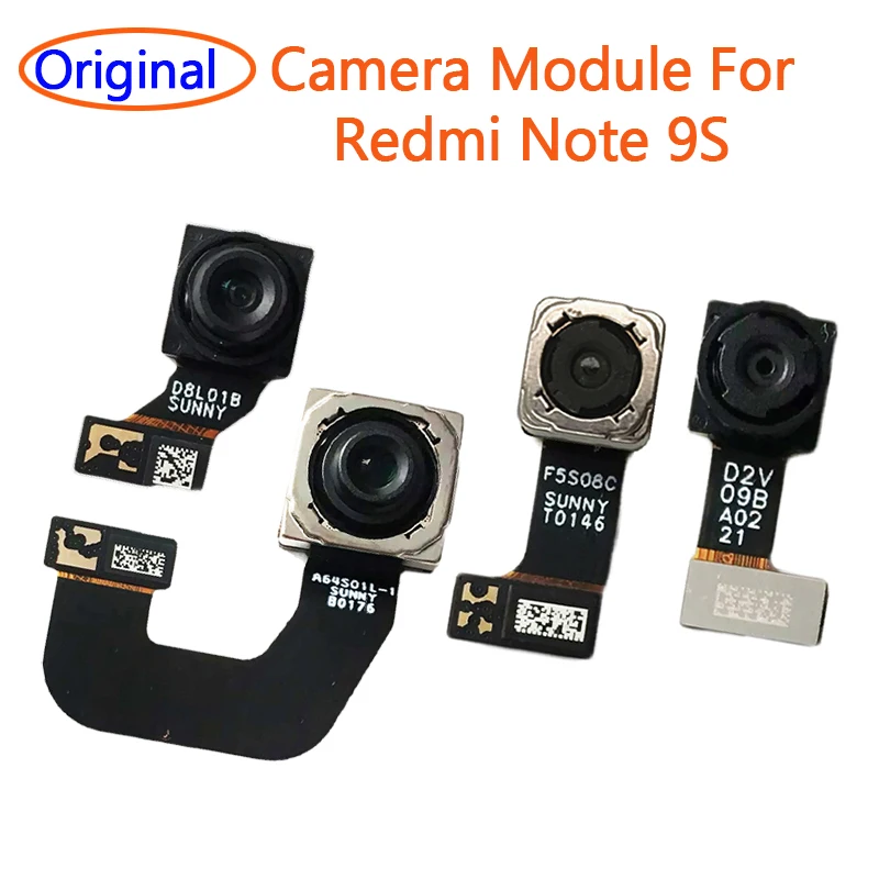 

Оригинальная задняя камера для Xiaomi Redmi Note 9s, модуль камеры, полный комплект, основная фронтальная камера для селфи, гибкий кабель