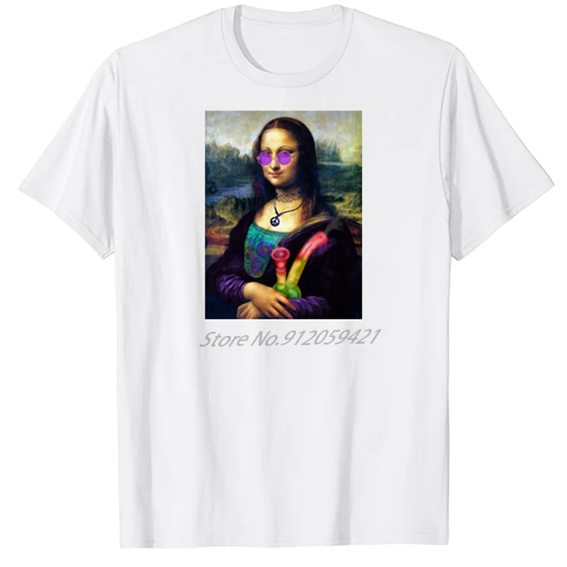 

Dabbing Mona Lisa Dab Hiphop Classic Art fashion graphic t shirts oversized t shirt Harajuku Summer Streetwear Men t-shirt