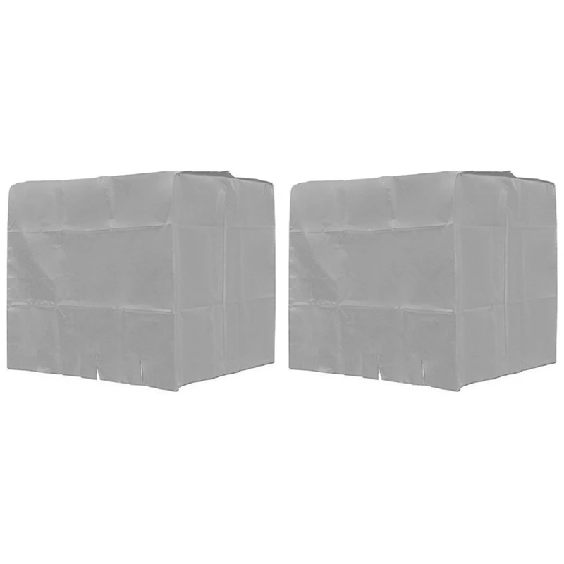 

Hot 2X Water Tank Protective Cover 1000 Liters IBC Container Waterproof And Dustproof Cover Oxford Cloth 210D Silver