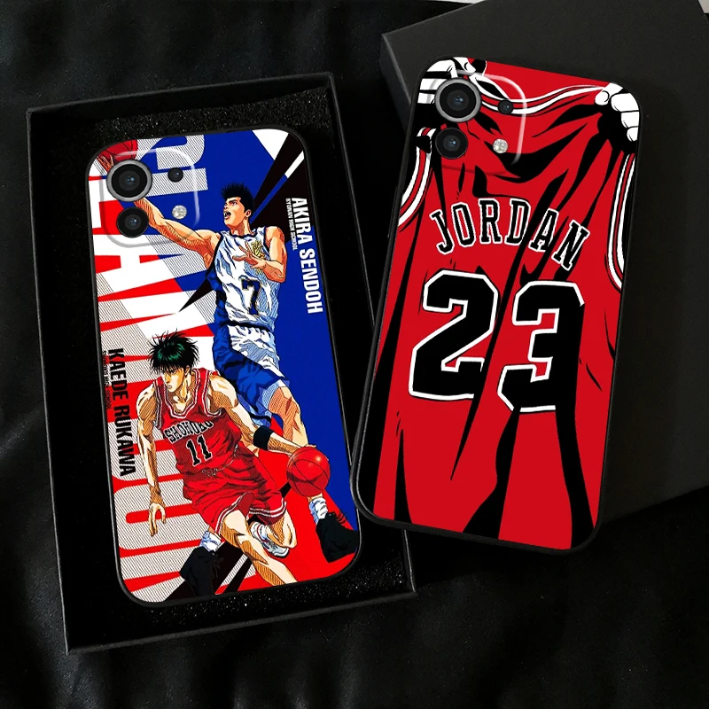

SLAM DUNK For Xiaomi Mi 11 Mi 11 Lite Phone Case For Xiaomi 11 Lite 5G Funda Liquid Silicon TPU Black Carcasa