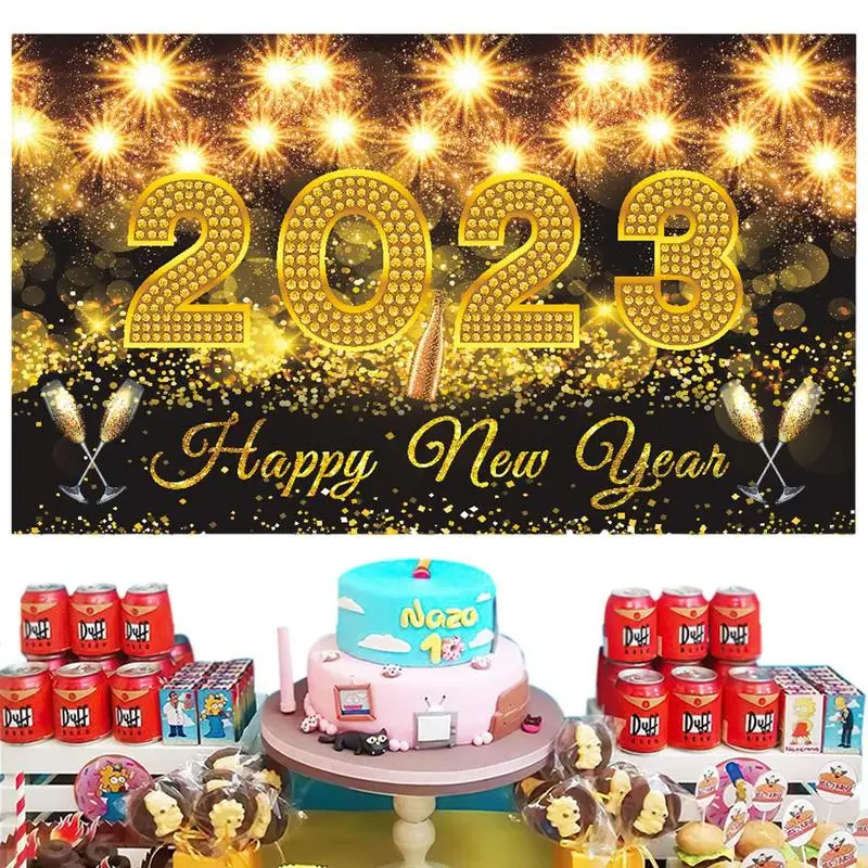 

Outdoor Banner Flag Backdrop Christmas Decor For Home Party Supplies Ornaments Gifts Navidad Noel Natal Happy New Year 2023