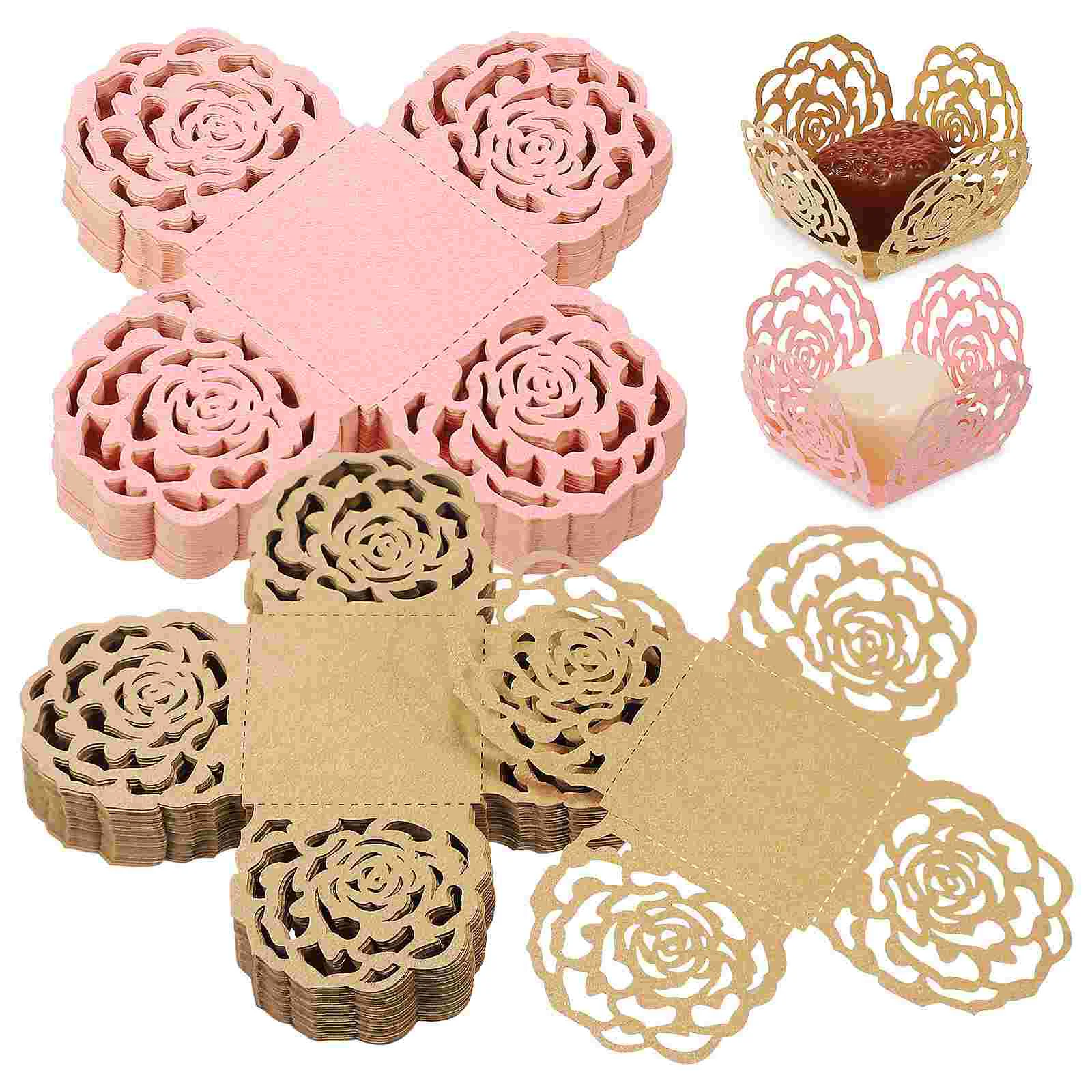 

100 Pcs Party Supply Trays Decor Chocolate Wrappers Truffle Cups Wrapping Paper Mini Cupcake Liners Venue Setting Props Baking