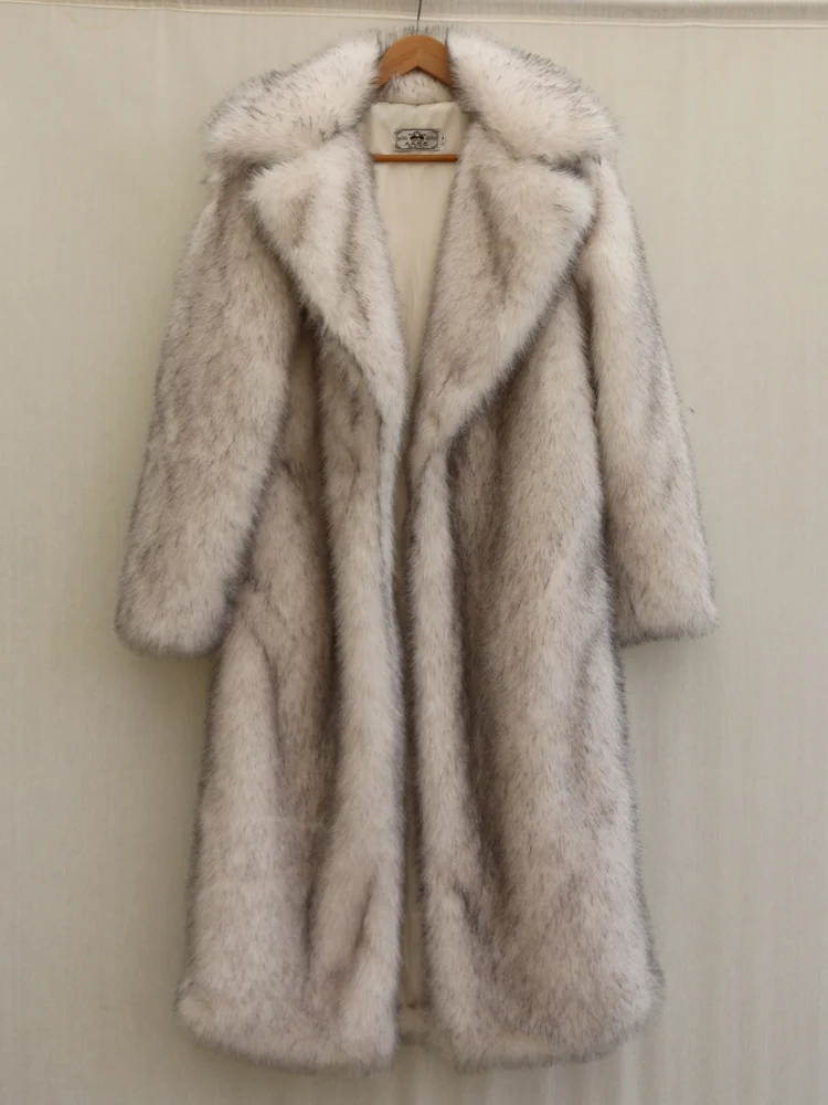 2015 Thick Men Faux Fur Coat Fashion Brand Plus Size Men Fur Coat