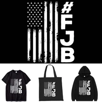 fjb pro america us distressed flag f biden thermal sticker on clothes diy patches heat transfer thermal stickers washable patch