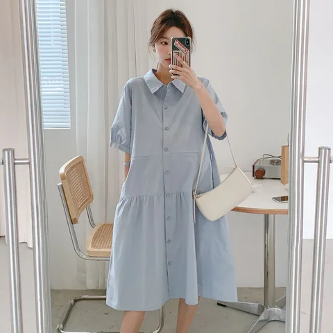 Платье для беременных с короткими рукавами, лето 2024, футболка, свободное платье для беременных с завязками на талии и карманами, летняя одежда