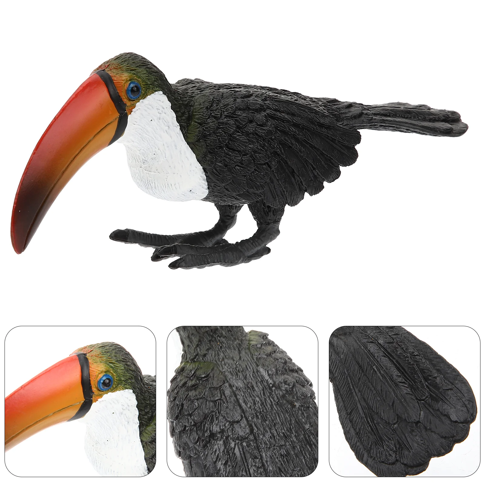 

Bird Statue Ornament Decoration Realistic Desktop Model Crafts Tropical Decor Figurines Garden Animals Figurine Hanging Fake