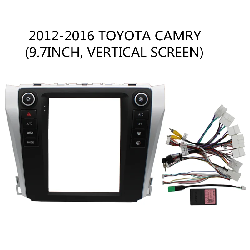 

Tesla Screen 9.7 Inch Car DVD Frame Fascia Adapter For TOYOTA CAMRY 2012-2015 Android Radio Dash Fitting Panel Kit