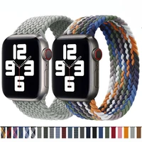 nylon loop strap for apple watch band 44mm 40mm 45mm 41mm 42mm 38mm adjustable watchband bracelet iwatch serie 4 5 6 se 7 strap