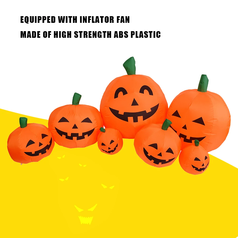 

7 шт/набор надувные украшения тыквы Встроенный светодиодный светильник гигантские надувные снаружи Тыква для вечерние сада газон праздник Декор