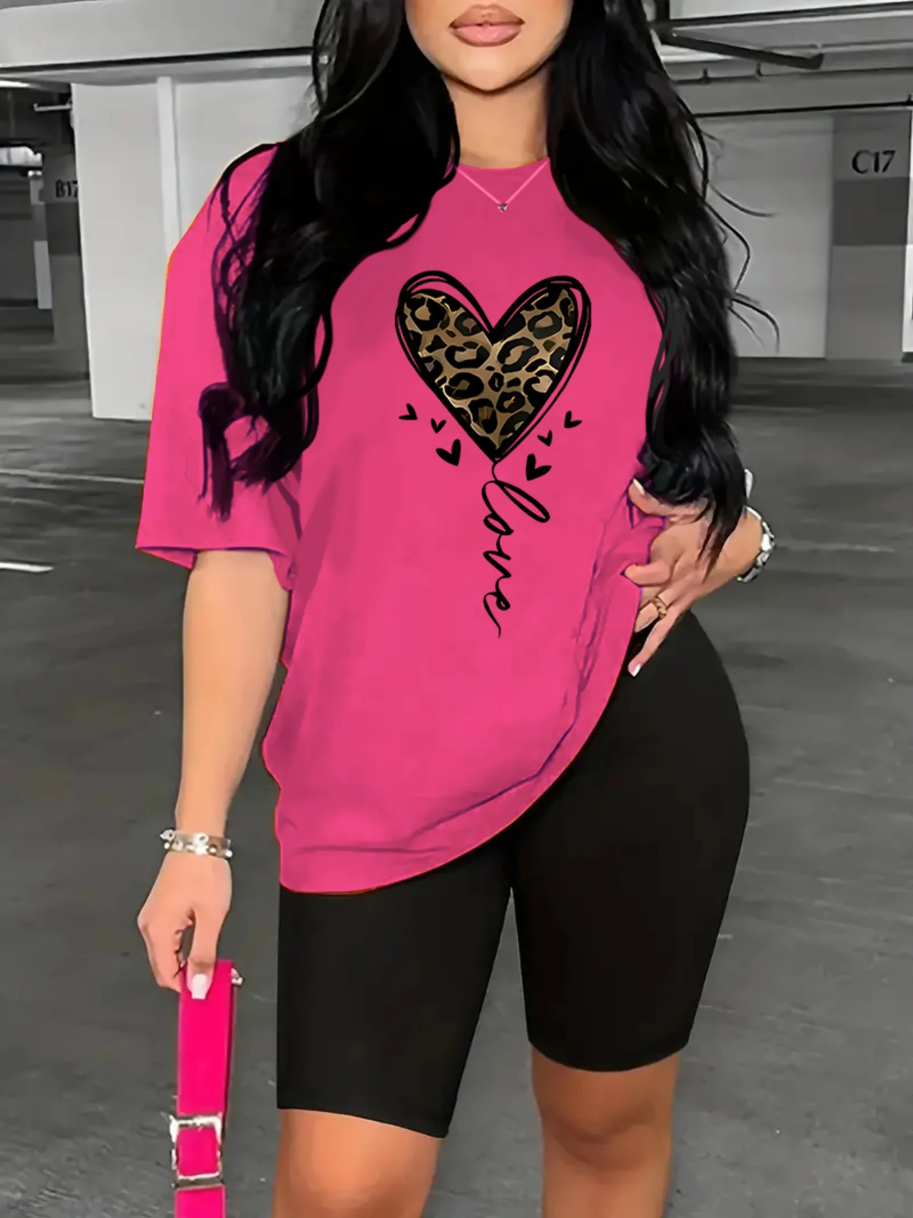 Женский короткий комплект из смеси хлопка и полиэстера повседневный стиль