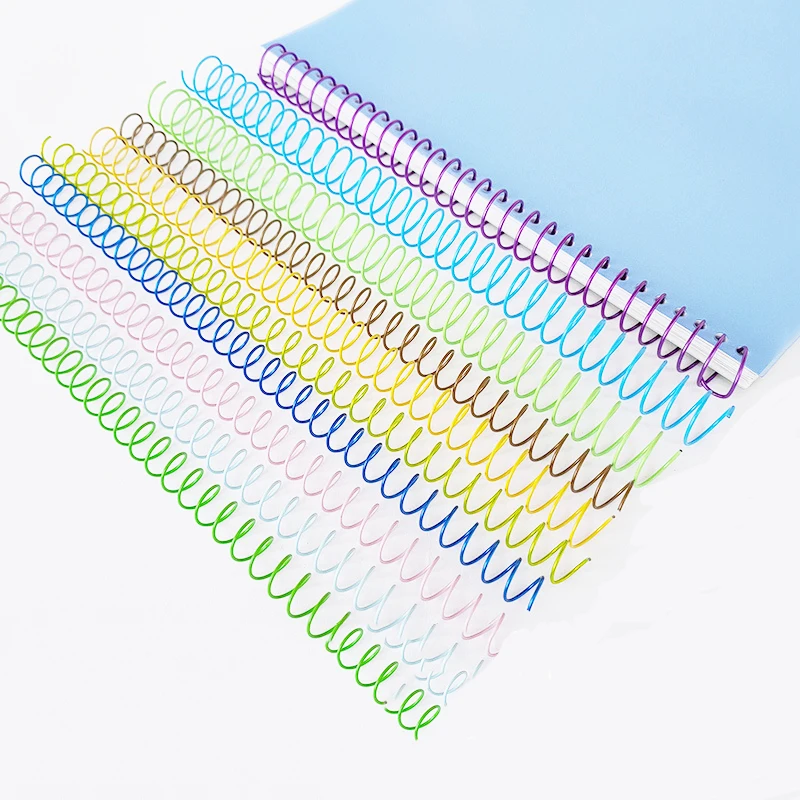 20pcs Single-coil Binding Coil Hole Single-coil Ring Color Binder Rings Binder Notebook Spiral Iron Book Binding Metal Rings