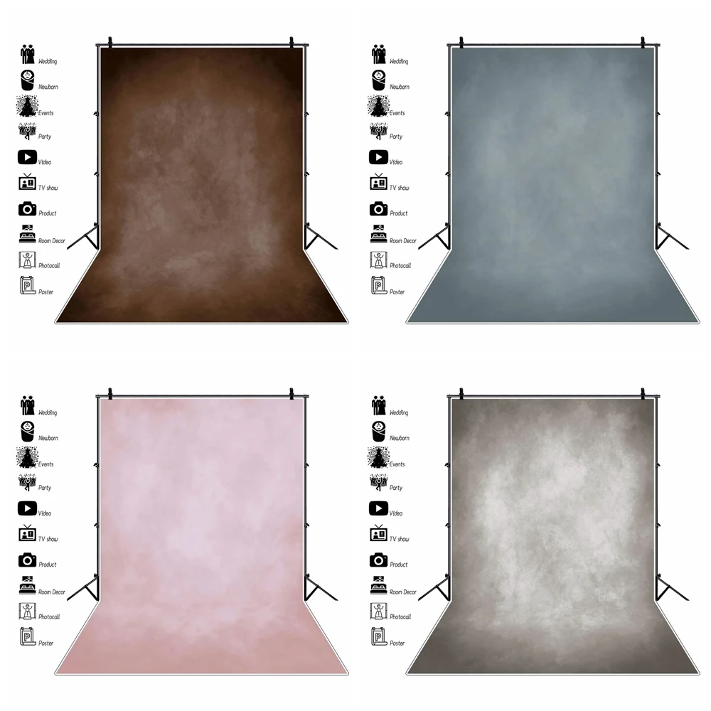 

Laeacco Gradient Solid Color Photo Backdrop For Baby Shower Wedding Party Pet Child Birthday Art Portrait Photography Background