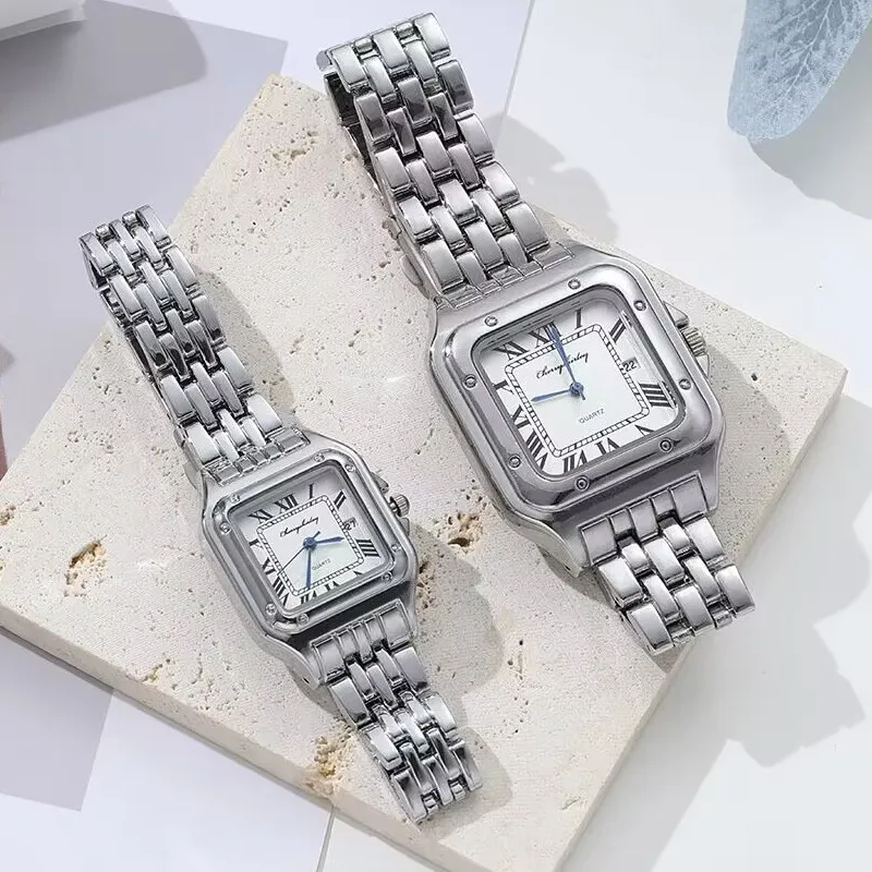 

Часы наручные мужские с квадратным циферблатом, из нержавеющей стали