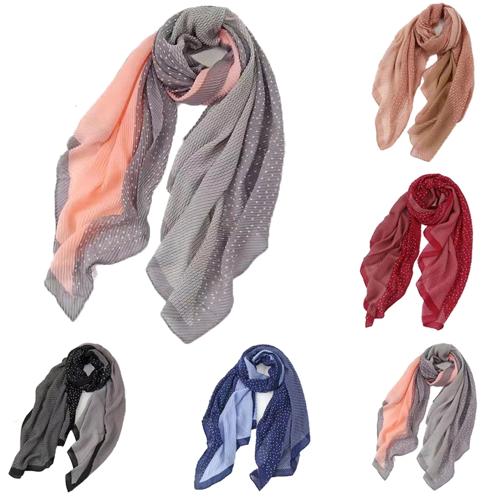 

Wrinkle Viscose Crumpled Hijab Scarf Islamic Women Long Shawl Crinkled Head Scarf Muslim Headband Foulard Femme Fashion 180*70cm