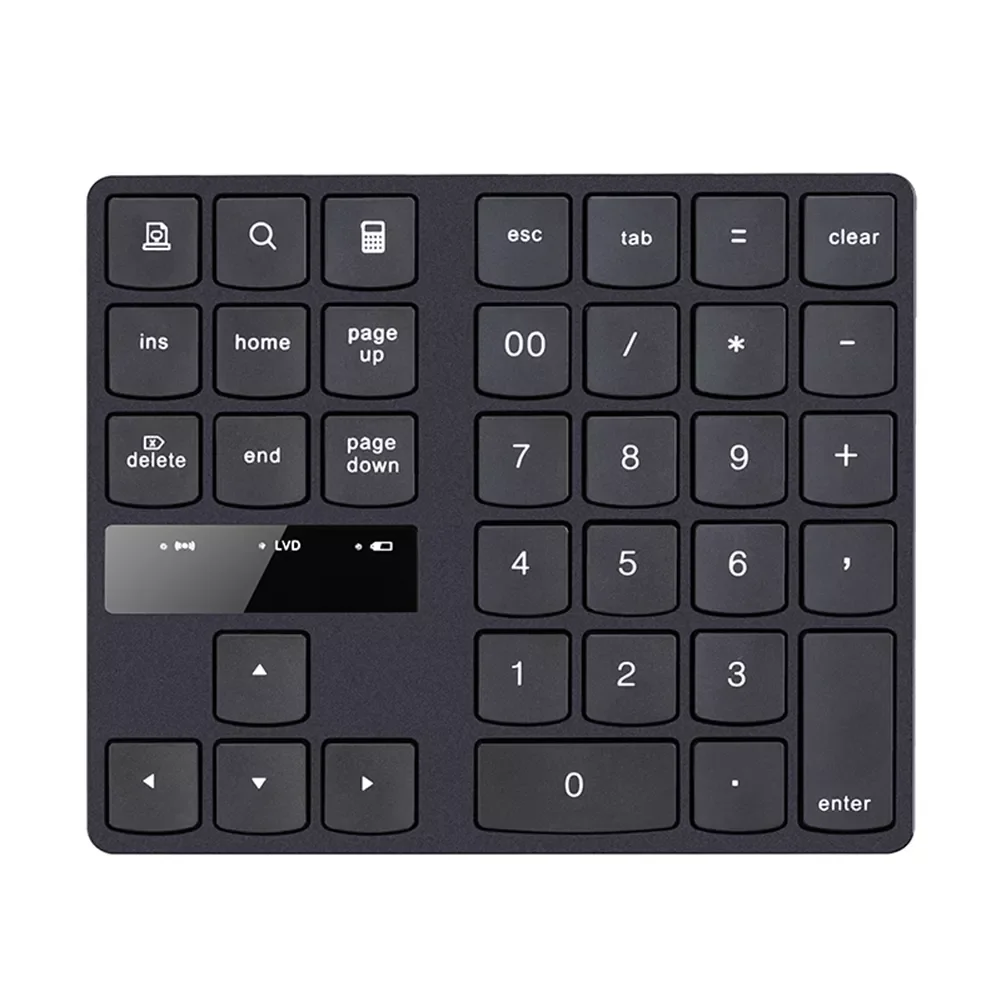 

35 Keys Wireless Mini Digital Keyboard Rechargeable 2.4GHz Numeric Keypad for Accounting Teller Laptop Notebook Tablets