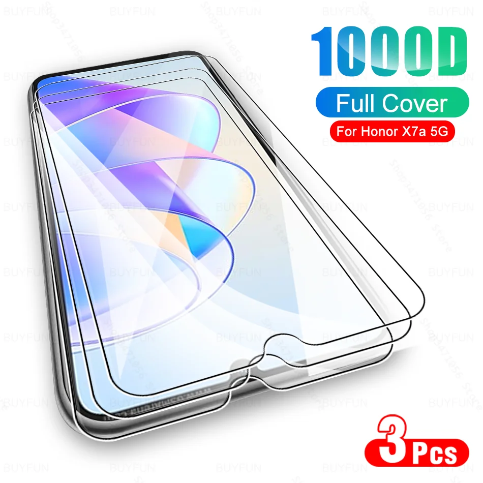 

3Pcs Glass For Honor X7a 5G 2023 Tempered Glass Honar Honer X7 A X 7a HonorX7a RKY-LX2 6.75'' Full Cover Armor Screen Protector