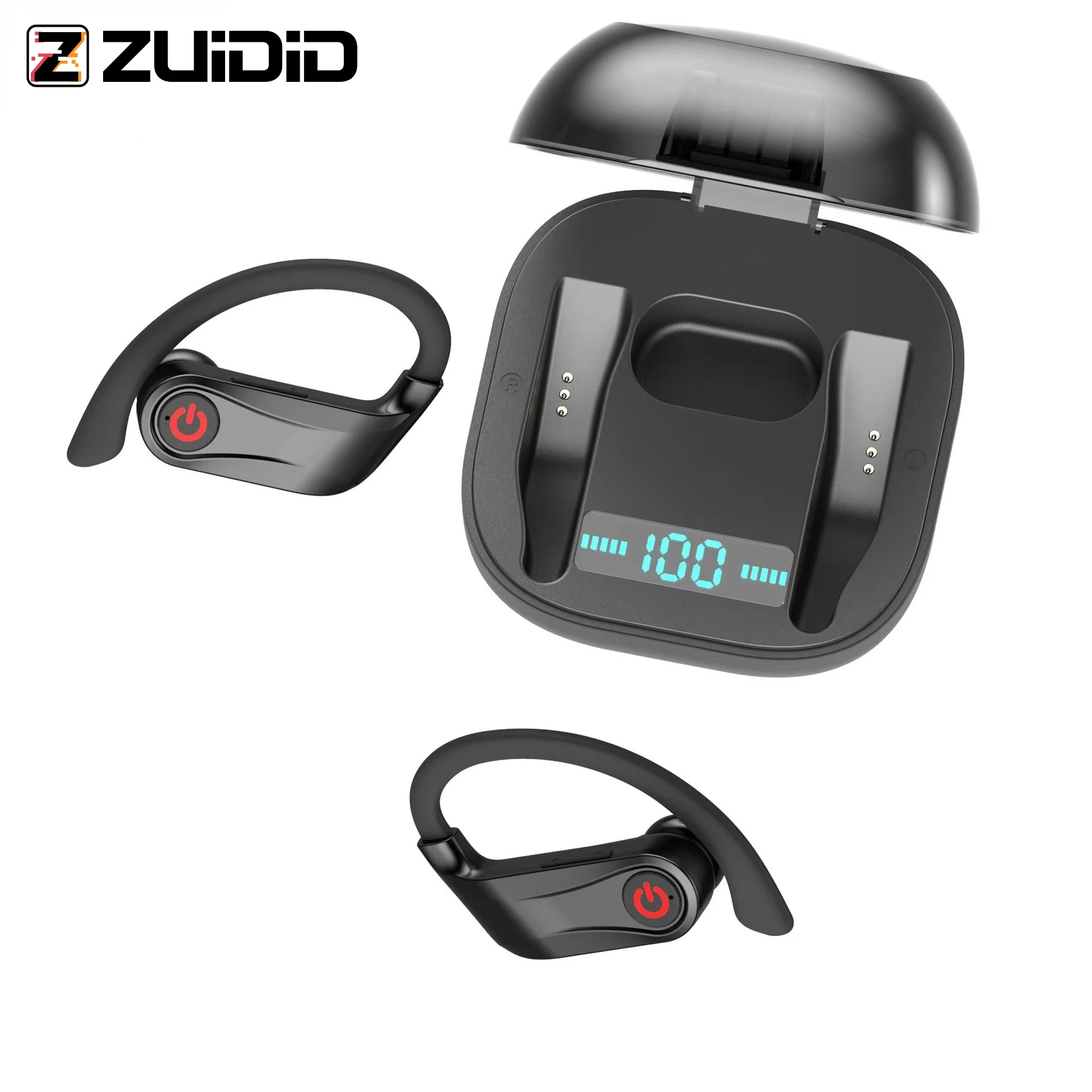 

2022 New ZUIDID 40h Wireless Bluetooth Headphones 5.1 Sports Cancelling Noise Deep Bass Earhooks ipx7 for Running