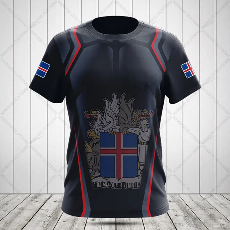 

Футболка женская оверсайз с коротким рукавом, индивидуализированная спортивная одежда, цвет темно-зеленый, Исландия, летняя уличная одежда