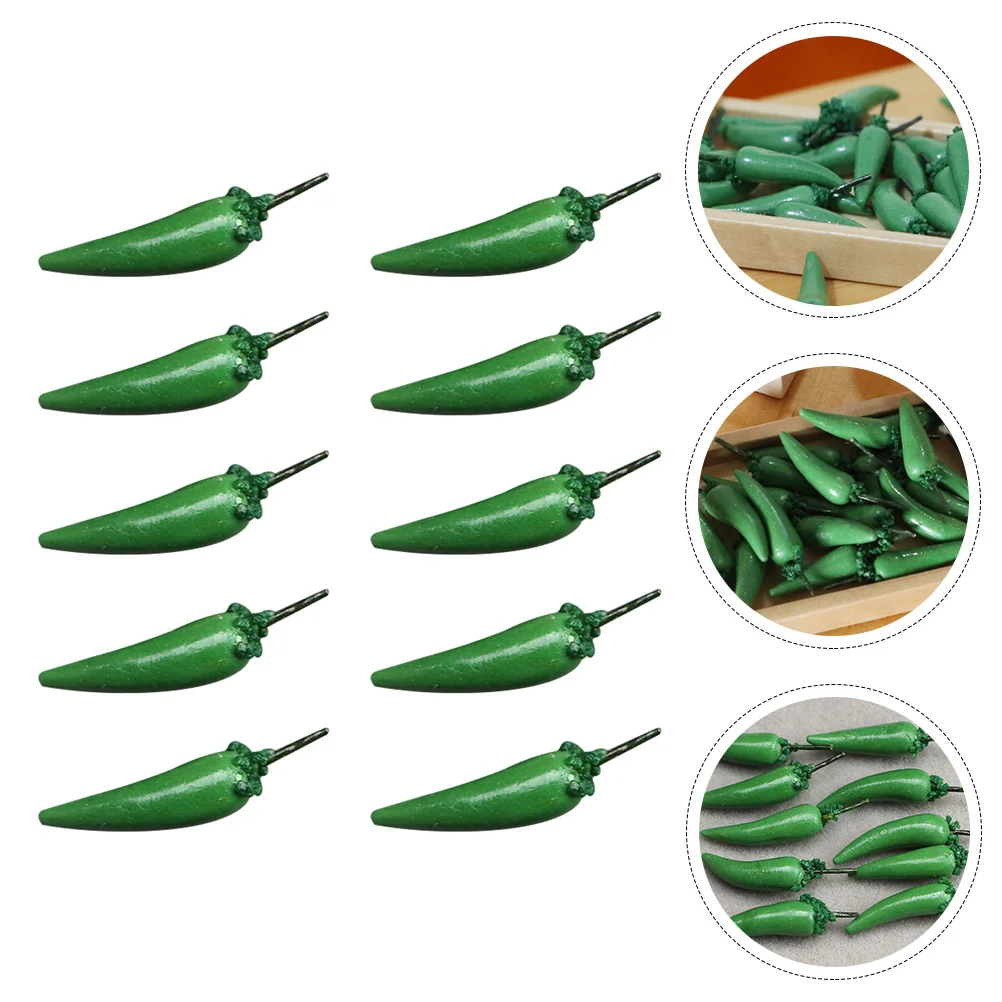 Мини-оegetable Model Jalapenos декор для растений комплект крошечного дома тыква красная