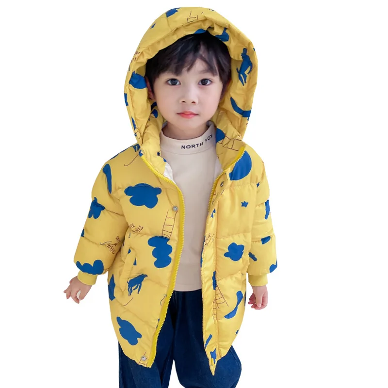 Новый детский пуховик и хлопковый корейская версия средней длины милое зимнее