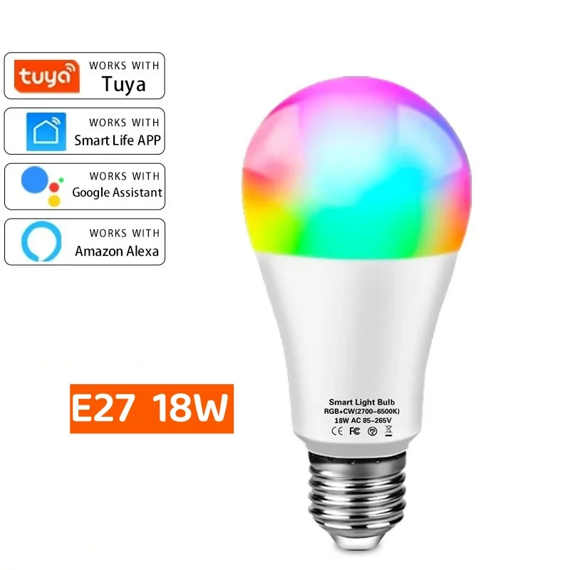 

AVACOM Tuya Wi-Fi умная RGB лампочка E27 B22 5/7/9 Вт