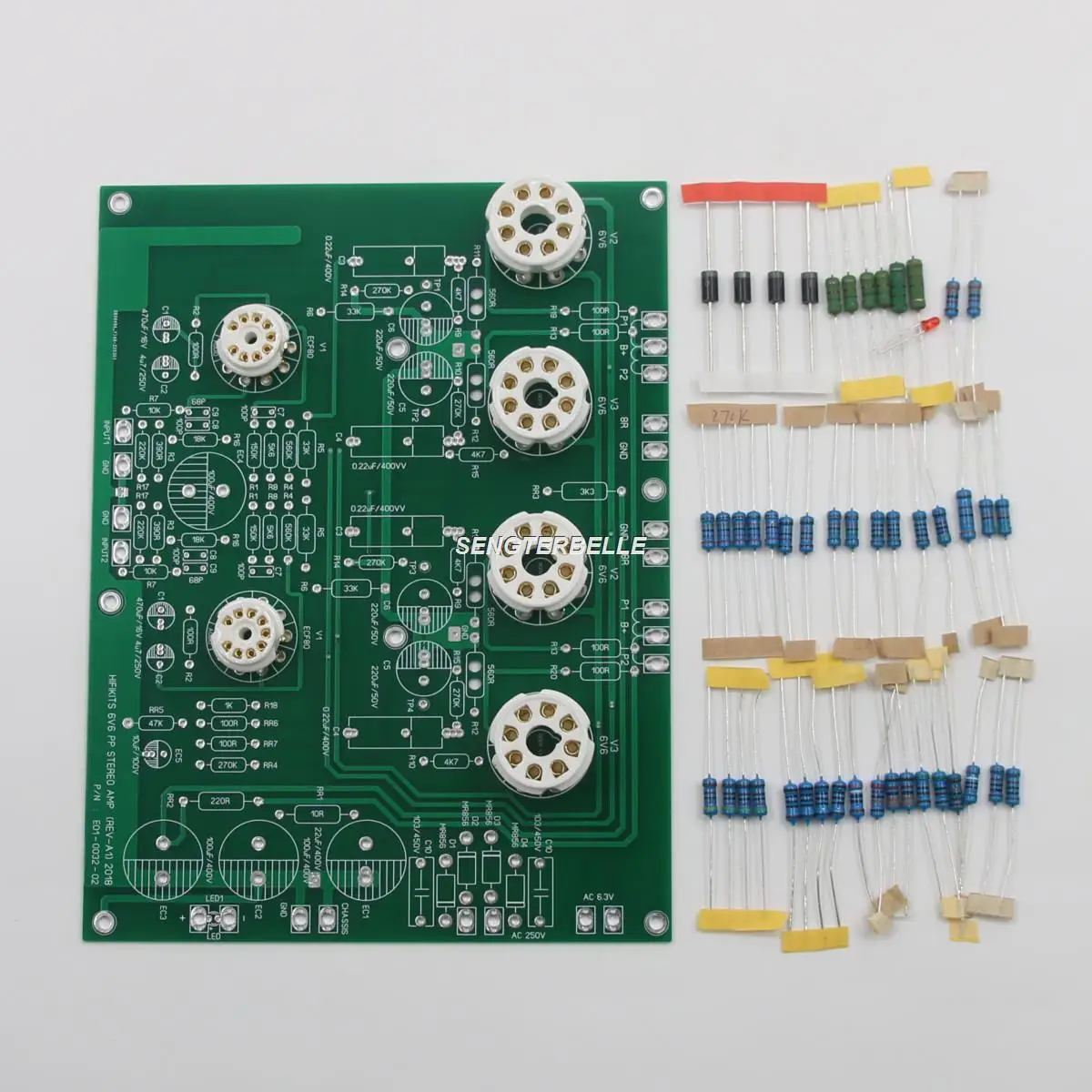 HiFi 6V6 + ECF80 стерео двухтактный усилитель