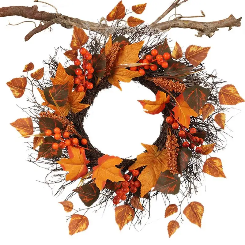 

Fall Wreaths For Front Door Door Decorations Farmhouse Autumn Harvest Wreaths Colorful Gorgeous Autumn Wreath Decorations For