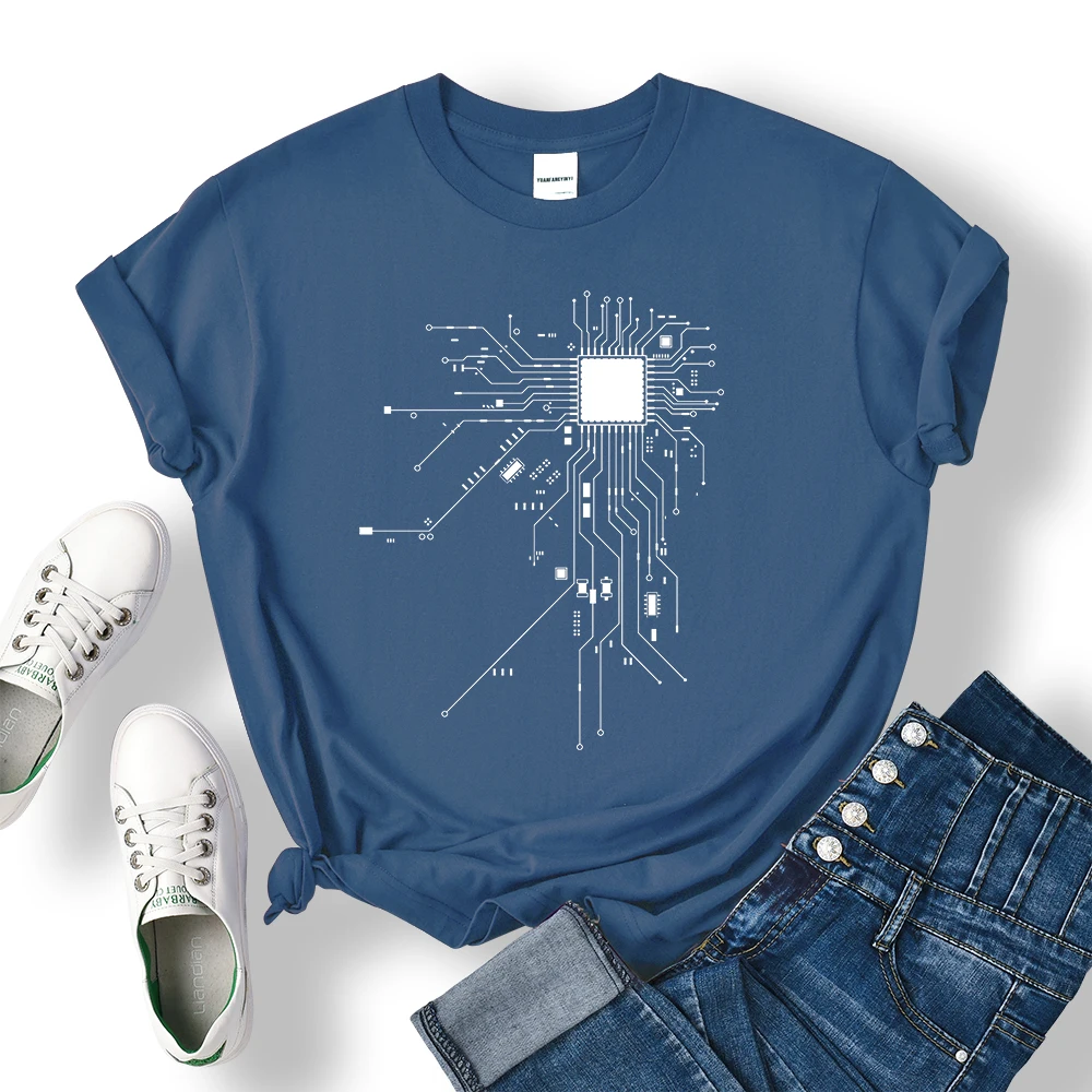 

Футболка женская с круглым вырезом, забавный модный топ с круглым вырезом, тенниска с простым дизайном