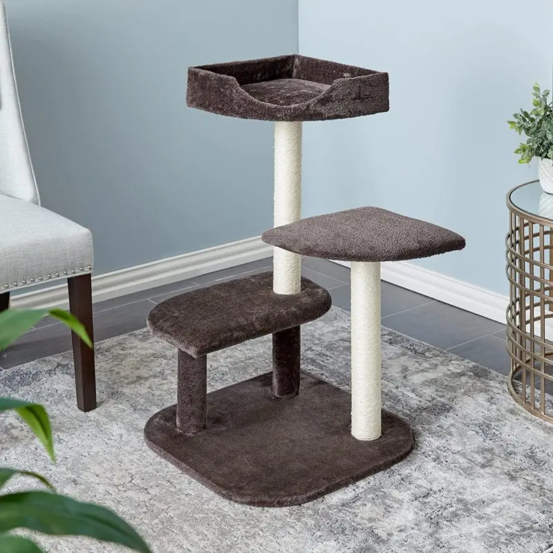 

Ficus 34.6-inch Cat Tree, Tower, Scratching Post & Bed with Three Platforms