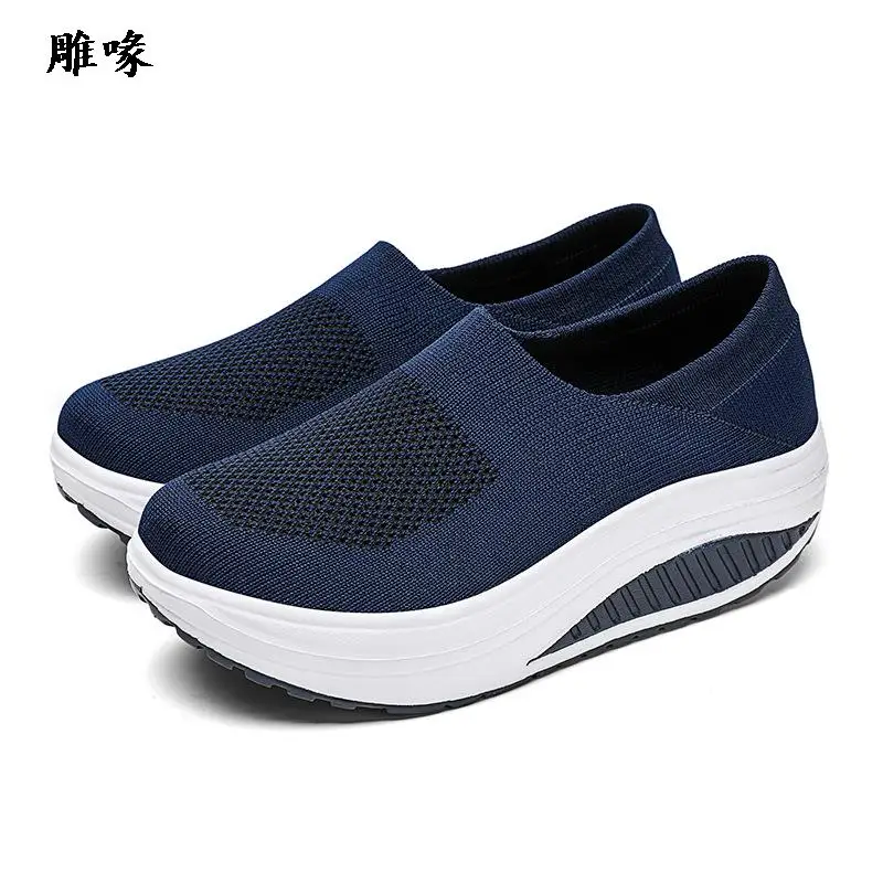 

Women's Walking Shoes Lady Fashion Fitness Shoes Breathable Shake Shoes Casual Mesh Platform Sneakers