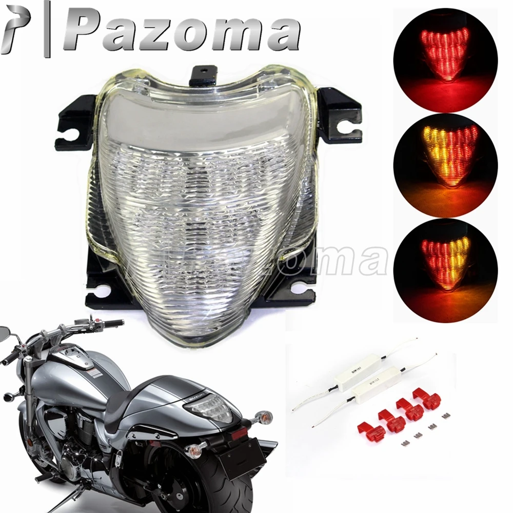 

Clear LED Motorcycles Winker Lamp Blinker Motor Indicator Tail Stop Light for 2006-2015 Suzuki Boulevard M109R VZR1800 M1800R