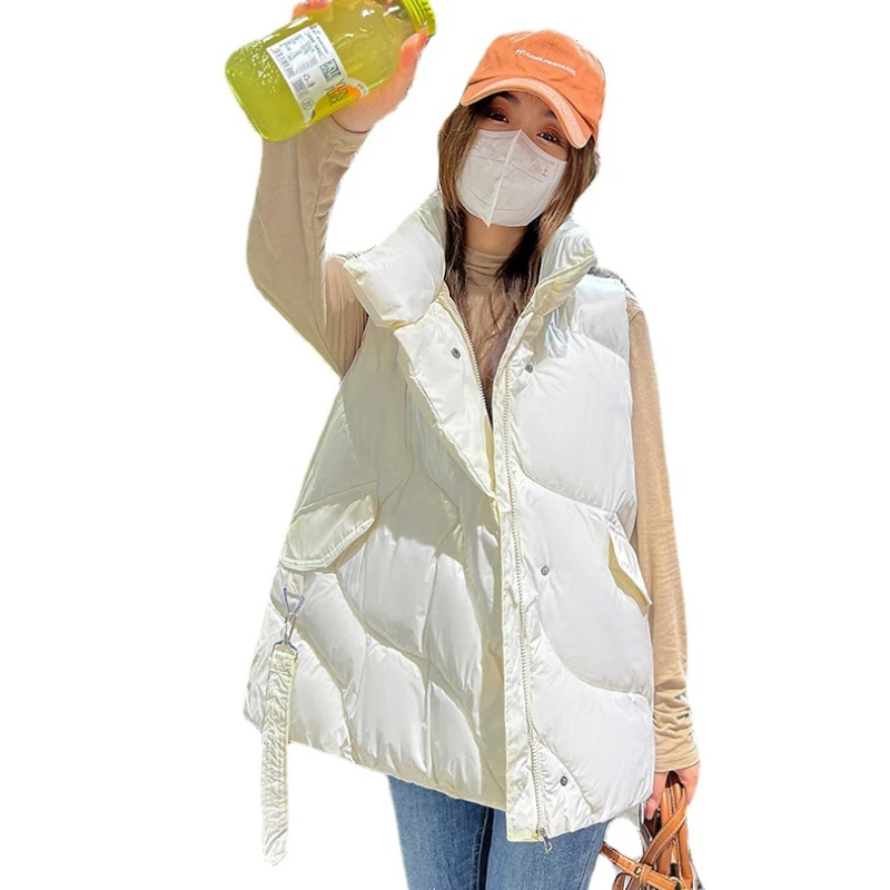 

Новинка Зима 2022, короткий жилет, женское модное повседневное хлопковое пальто без рукавов, Женский Теплый жилет, пальто