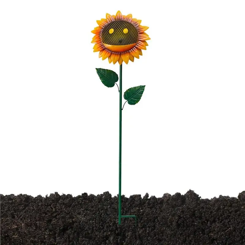

Bird Feeder Garden Metal Flower Feeding Sunflower Tray Decoration Outdoor Feeders Stakes Hummingbird Squirrel Feeding Tool
