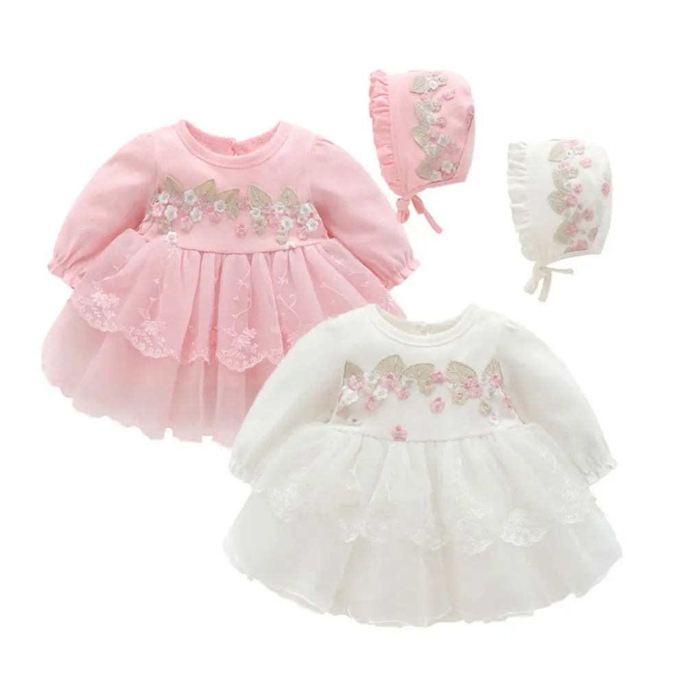 

Детское Сетчатое платье + шапка, комплект из 2, 2023 цветов, Кружевное платье-пачка для принцесс, детская одежда для 3, 6, 12, 18 месяцев