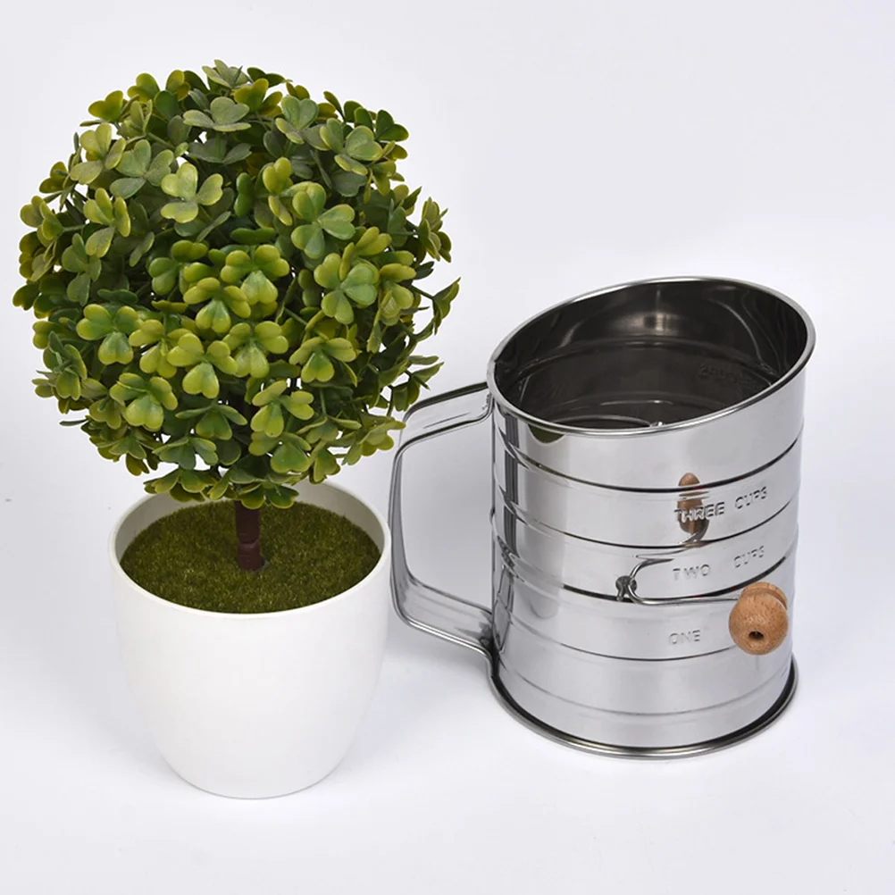 

Sifter Flour Sifting Sieve Strainer Baking Mesh Steel Stainless Pasta Cake Cup Kitchen Pan Filter Net Sugar Powdered Metal Hand