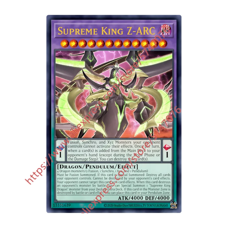 

Yu Gi Oh Supreme King Z-ARC SR Japanese English DIY Toys Hobbies Hobby Collectibles Game Collection Anime Cards