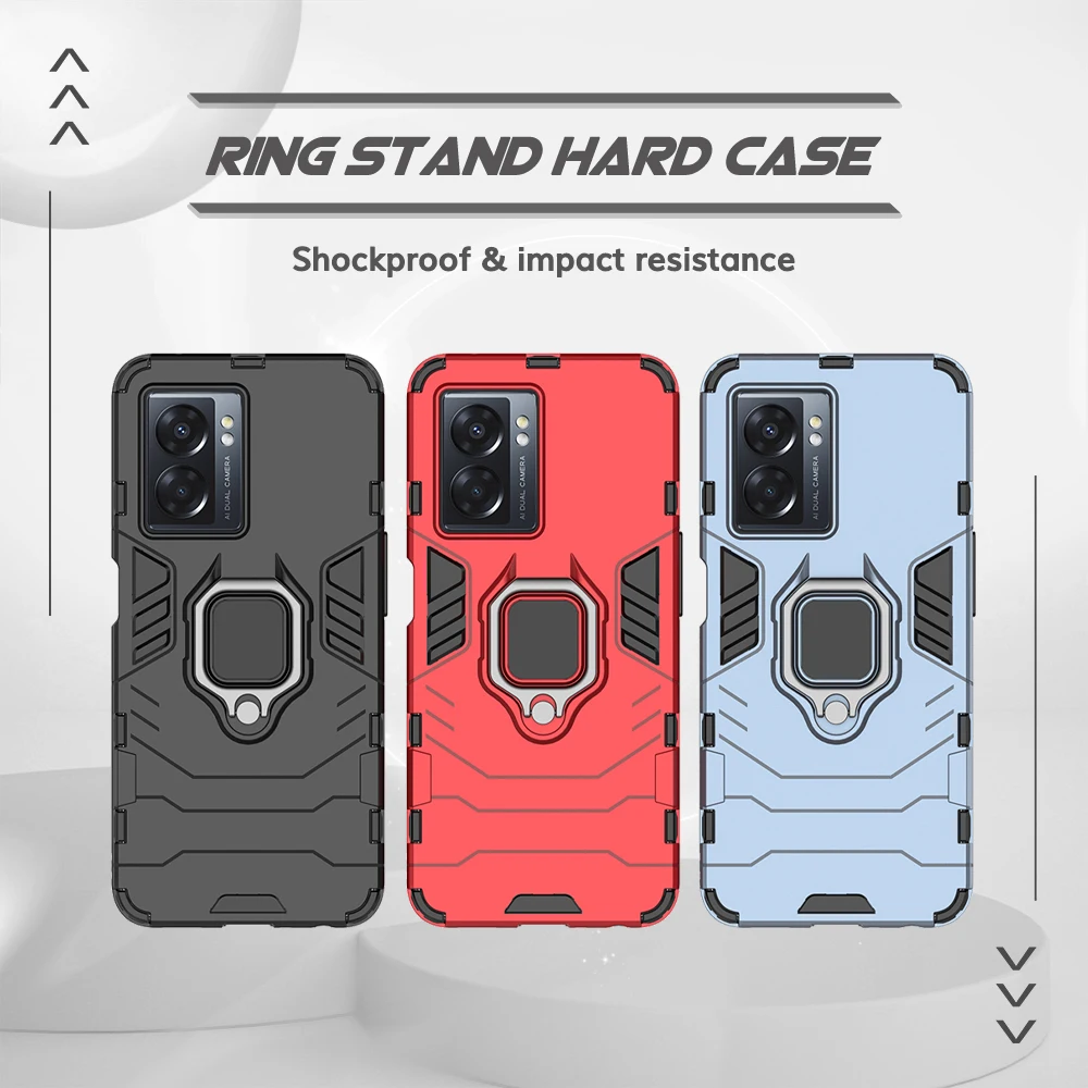 UFLAXE Original Shockproof Case for Realme Narzo 50 5G / Narzo 50 Pro 5G / 50i / 50A Prime Cover Hard Casing with Ring Stand enlarge
