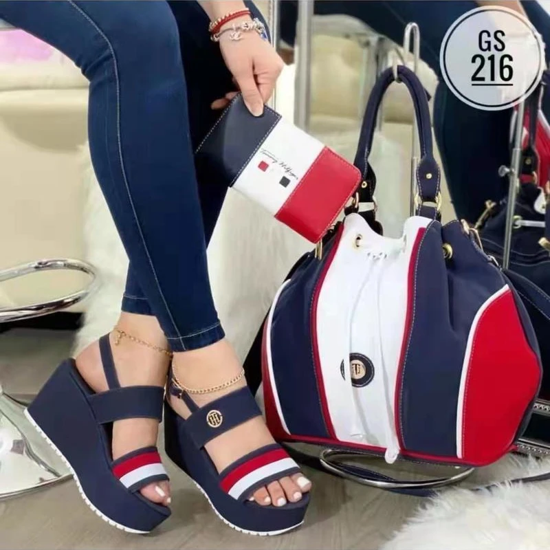 

Fashion New Chunky Women Sandals Sport Style Ankle Buckle Summer Outdoor Ladies Casual Platform Shoes Wedges Peep Toe High Heels
